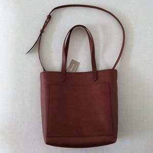 NWT Madewell Zip-Top Medium Transport Tote (English Saddle)